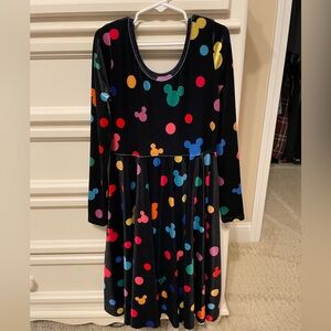 Wild rich kids velour twirl dress size 11/12 nwot